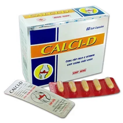 Calci-D Nic (C/60v/nang)  – Viên nang mềm bổ sung Canxi & Vitamin D₃